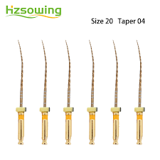 Endodontic Taper 04,06 Root Canal Files Super Flexible Golden Files Rotary Engine Use Dental Instruments Heat Activation