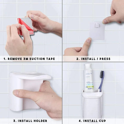 Magnetic Toothbrush Cup Holder