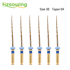 Endodontic Taper 04,06 Root Canal Files Super Flexible Golden Files Rotary Engine Use Dental Instruments Heat Activation