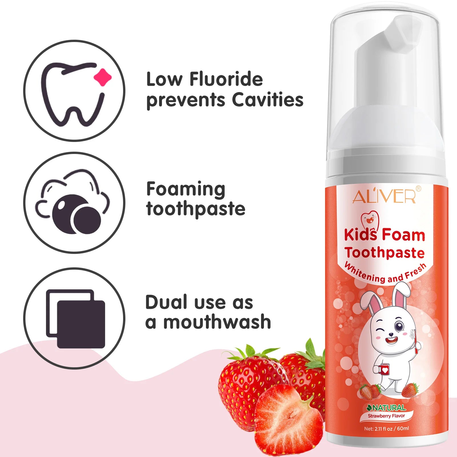 Safe Natural Child Toothpaste Foam