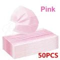 Disposable Earloop Pink Bule Black White Mouth Mask 3 Layers Non - Woven Breathable Face Mask PM001