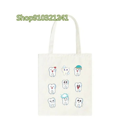 Tooth Cartoon Printed Handbag