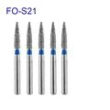 5pcs/pack FO Series Flame Ogival End Dental Diamond Burs Dental Drills For High Speed Handpiece FG Dia 1.6MM Dentistry Supply