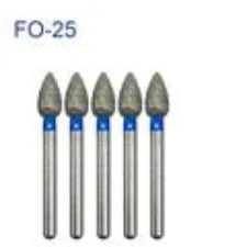 5pcs/pack FO Series Flame Ogival End Dental Diamond Burs Dental Drills For High Speed Handpiece FG Dia 1.6MM Dentistry Supply