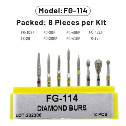 Dental Diamond Burs - 1set
