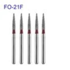 5pcs/pack FO Series Flame Ogival End Dental Diamond Burs Dental Drills For High Speed Handpiece FG Dia 1.6MM Dentistry Supply