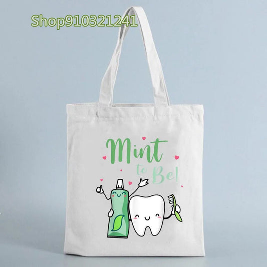 Tooth Cartoon Printed Handbag