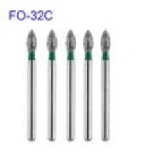 5pcs/pack FO Series Flame Ogival End Dental Diamond Burs Dental Drills For High Speed Handpiece FG Dia 1.6MM Dentistry Supply