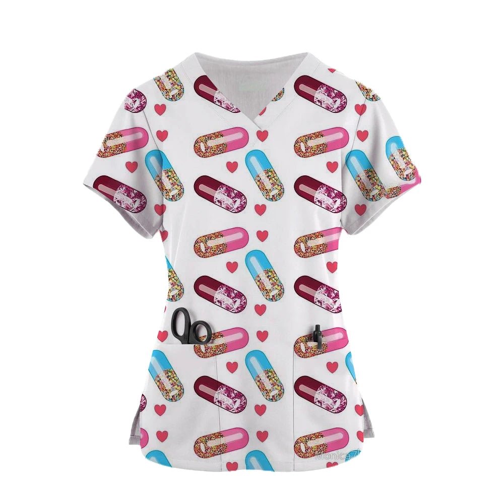 Women Dental and Medical Scrub Tops