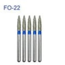 5pcs/pack FO Series Flame Ogival End Dental Diamond Burs Dental Drills For High Speed Handpiece FG Dia 1.6MM Dentistry Supply