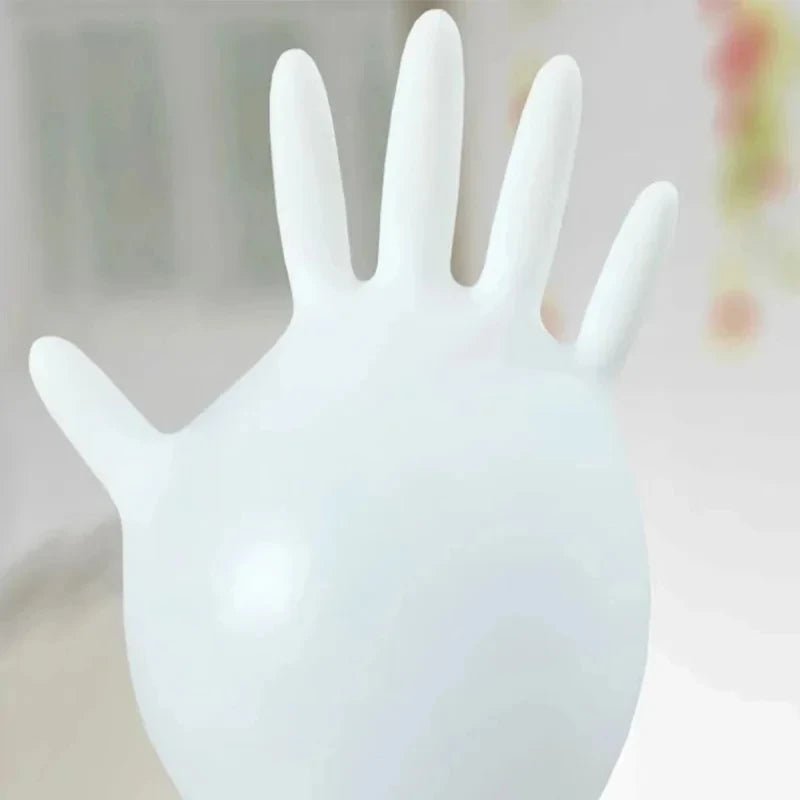 50/100PCS White Nitrile Gloves