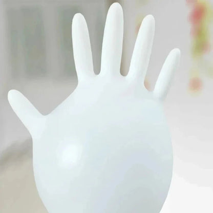 50/100PCS White Nitrile Gloves