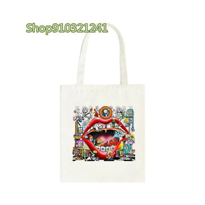 Tooth Cartoon Printed Handbag