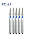 5pcs/pack FO Series Flame Ogival End Dental Diamond Burs Dental Drills For High Speed Handpiece FG Dia 1.6MM Dentistry Supply