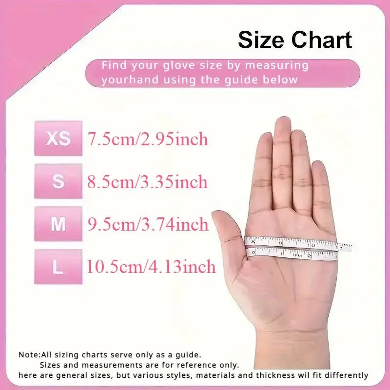 Pink Nitrile Gloves Powder & Latex Free