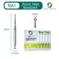 WAVE Dental Tungsten Carbide Burs Low Speed Dentistry Dental Drills Round Head RA1 - 10 Dia. 2.35 mm 5 Pcs/pcak