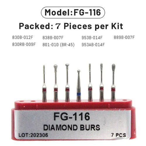 Dental Diamond Burs - 1set