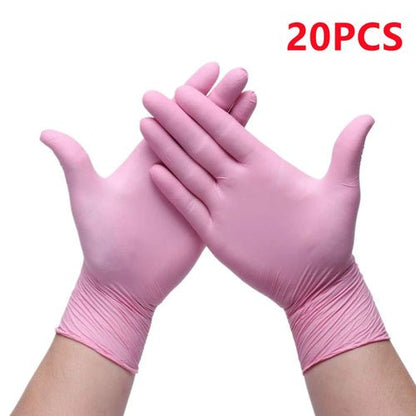Pink Nitrile Gloves Powder & Latex Free