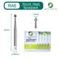 WAVE Dental Tungsten Carbide Burs Low Speed Dentistry Dental Drills Round Head RA1 - 10 Dia. 2.35 mm 5 Pcs/pcak