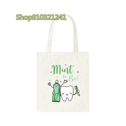 Tooth Cartoon Printed Handbag