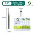 WAVE Dental Tungsten Carbide Burs Low Speed Dentistry Dental Drills Round Head RA1 - 10 Dia. 2.35 mm 5 Pcs/pcak