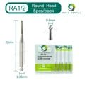 WAVE Dental Tungsten Carbide Burs Low Speed Dentistry Dental Drills Round Head RA1 - 10 Dia. 2.35 mm 5 Pcs/pcak