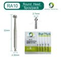 WAVE Dental Tungsten Carbide Burs Low Speed Dentistry Dental Drills Round Head RA1 - 10 Dia. 2.35 mm 5 Pcs/pcak