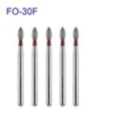 5pcs/pack FO Series Flame Ogival End Dental Diamond Burs Dental Drills For High Speed Handpiece FG Dia 1.6MM Dentistry Supply