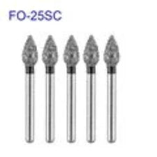 5pcs/pack FO Series Flame Ogival End Dental Diamond Burs Dental Drills For High Speed Handpiece FG Dia 1.6MM Dentistry Supply