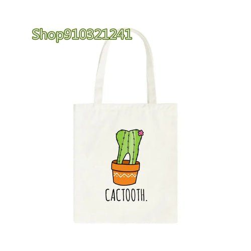 Tooth Cartoon Printed Handbag