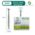 WAVE Dental Tungsten Carbide Burs Low Speed Dentistry Dental Drills Round Head RA1 - 10 Dia. 2.35 mm 5 Pcs/pcak