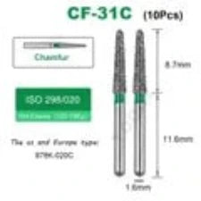 CF Type Dental Diamond Burs For High Speed Handpiece 10Pcs