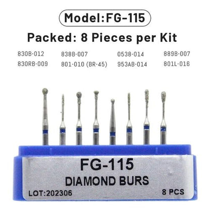 Dental Diamond Burs - 1set
