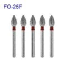 5pcs/pack FO Series Flame Ogival End Dental Diamond Burs Dental Drills For High Speed Handpiece FG Dia 1.6MM Dentistry Supply