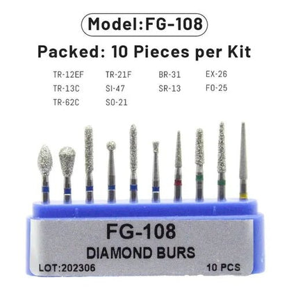 Dental Diamond Burs - 1set
