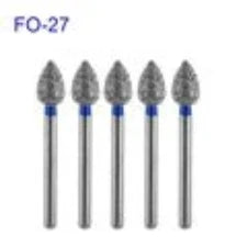 5pcs/pack FO Series Flame Ogival End Dental Diamond Burs Dental Drills For High Speed Handpiece FG Dia 1.6MM Dentistry Supply