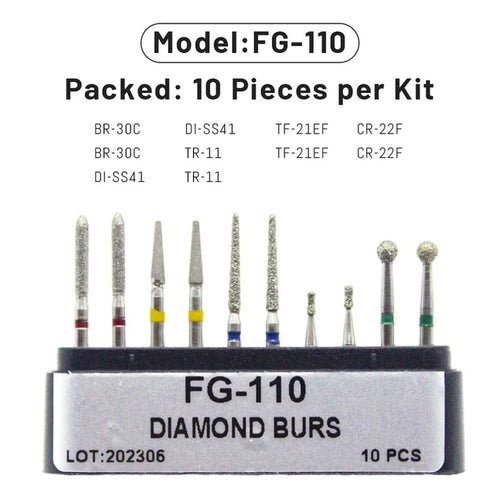 Dental Diamond Burs - 1set