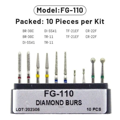Dental Diamond Burs - 1set