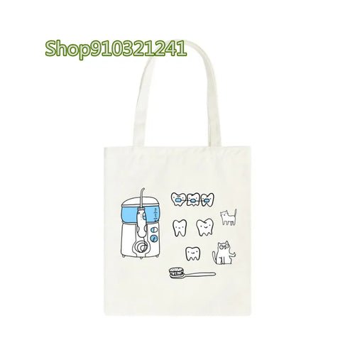 Tooth Cartoon Printed Handbag