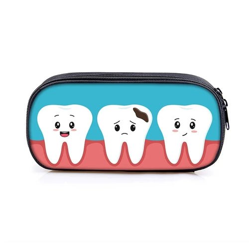 Cartoon Teeth Print Bags