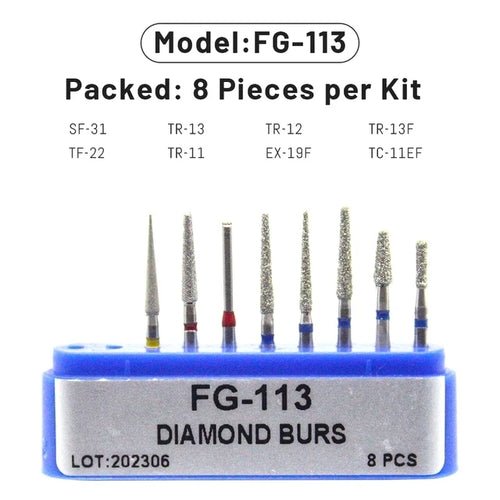 Dental Diamond Burs - 1set