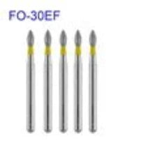 5pcs/pack FO Series Flame Ogival End Dental Diamond Burs Dental Drills For High Speed Handpiece FG Dia 1.6MM Dentistry Supply