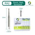 WAVE Dental Tungsten Carbide Burs Low Speed Dentistry Dental Drills Round Head RA1 - 10 Dia. 2.35 mm 5 Pcs/pcak