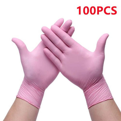 Pink Nitrile Gloves Powder & Latex Free