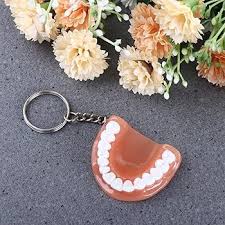 Funny Mini Denture Keychain