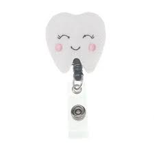 Tooth Shape Retractable Badge Holder-20pc