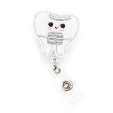 Tooth Shape Retractable Badge Holder-20pc