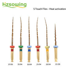 Super Soft Rotary Files Endodontics Materials Taper 04 System Engine Use 25mm Golden Flexible with Heat Activation Dentist Tools