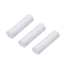 three loose cotton rolls