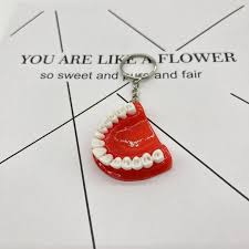 Funny Mini Denture Keychain